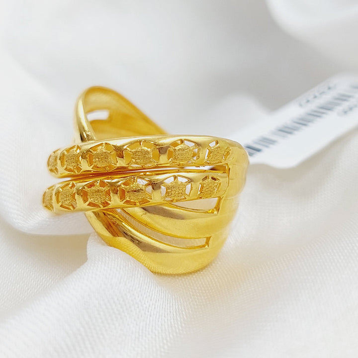 21K Fancy Ring Made of 21K Yellow Gold by Saeed Jewelry-25772