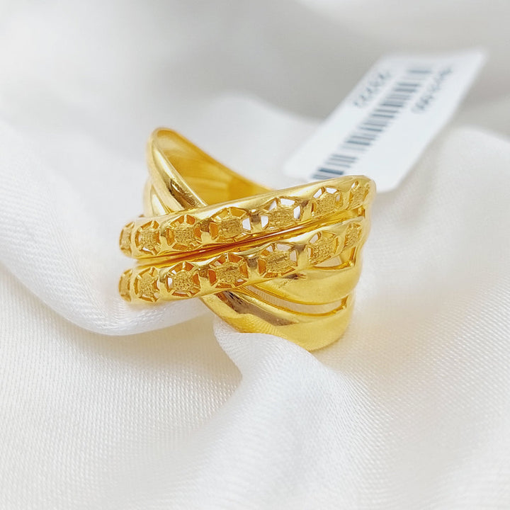 21K Fancy Ring Made of 21K Yellow Gold by Saeed Jewelry-25772