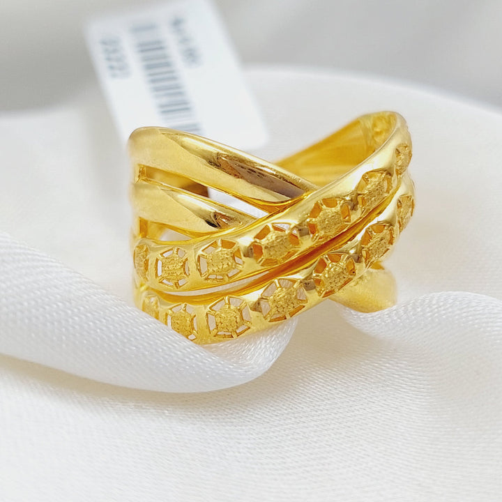 21K Fancy Ring Made of 21K Yellow Gold by Saeed Jewelry-25772