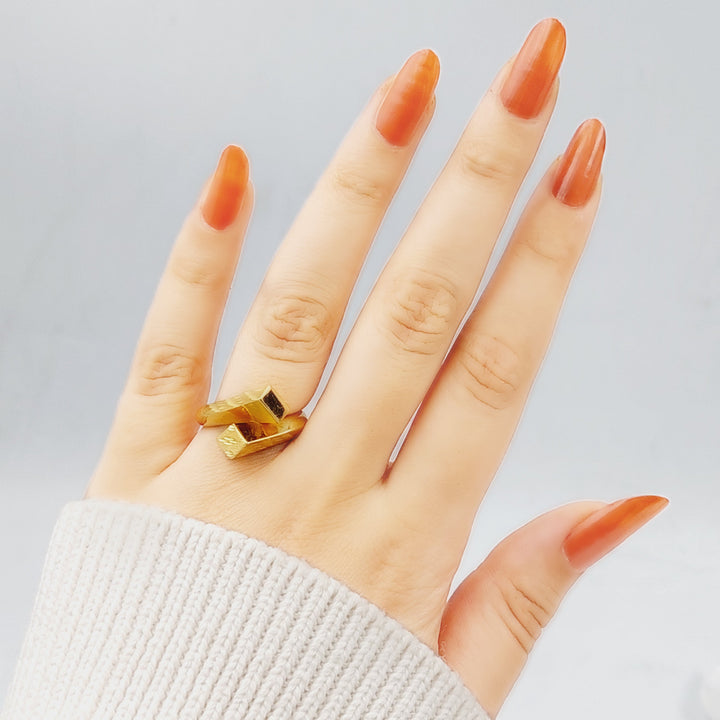 21K Fancy Ring Made of 21K Yellow Gold by Saeed Jewelry-25775