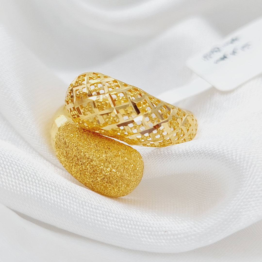 21K Fancy Ring Made of 21K Yellow Gold by Saeed Jewelry-25823