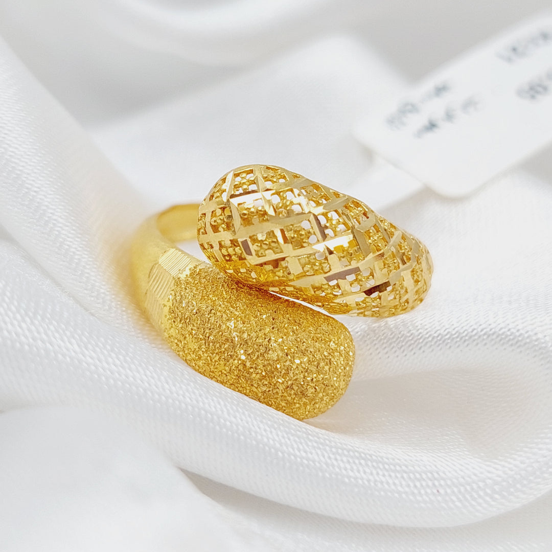 21K Fancy Ring Made of 21K Yellow Gold by Saeed Jewelry-25823