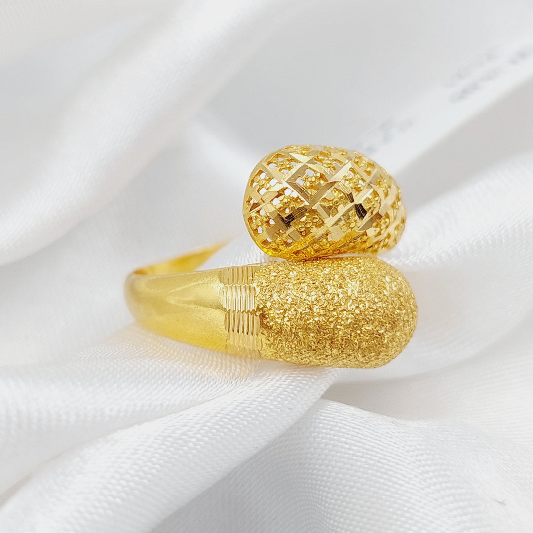 21K Fancy Ring Made of 21K Yellow Gold by Saeed Jewelry-25823