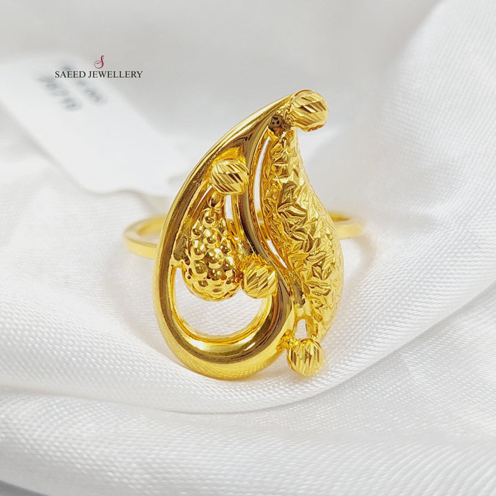 21K Fancy Ring Made of 21K Yellow Gold by Saeed Jewelry-26219