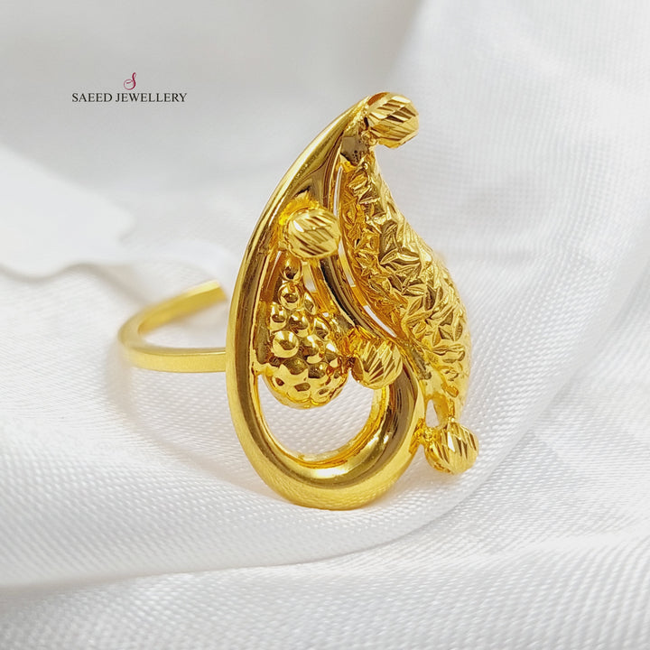 21K Fancy Ring Made of 21K Yellow Gold by Saeed Jewelry-26219