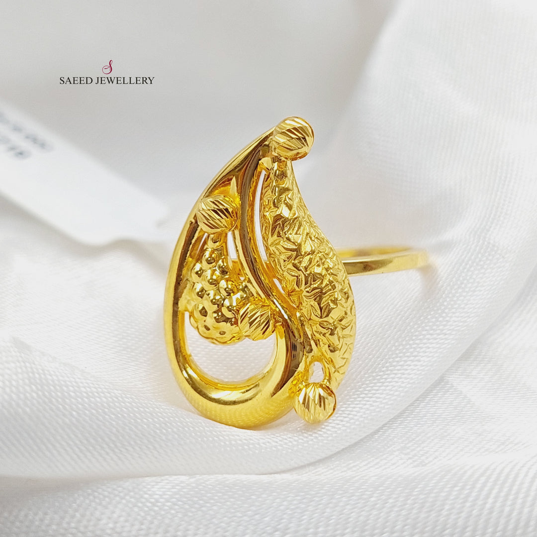 21K Fancy Ring Made of 21K Yellow Gold by Saeed Jewelry-26219