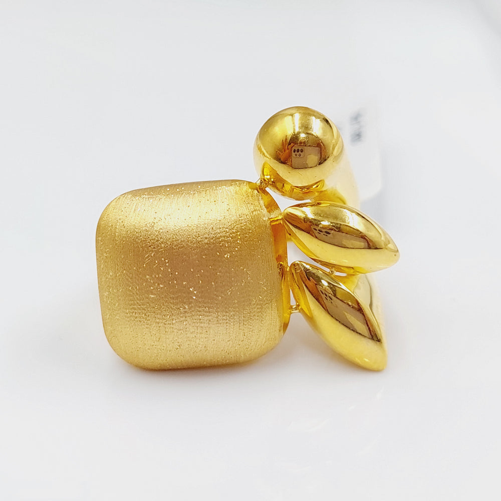 21K Fancy Ring Made of 21K Yellow Gold by Saeed Jewelry-26506