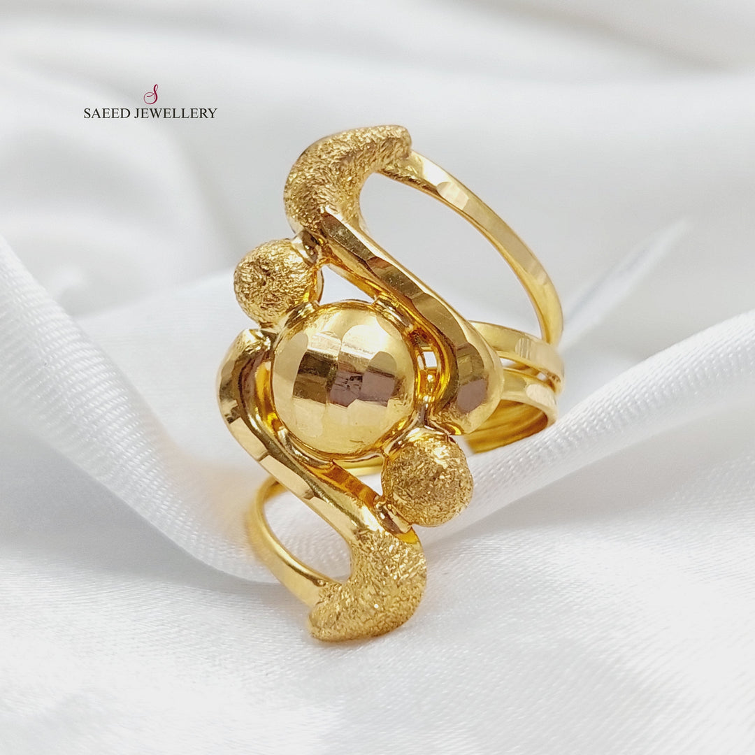 21K Fancy Ring Made of 21K Yellow Gold by Saeed Jewelry-26592