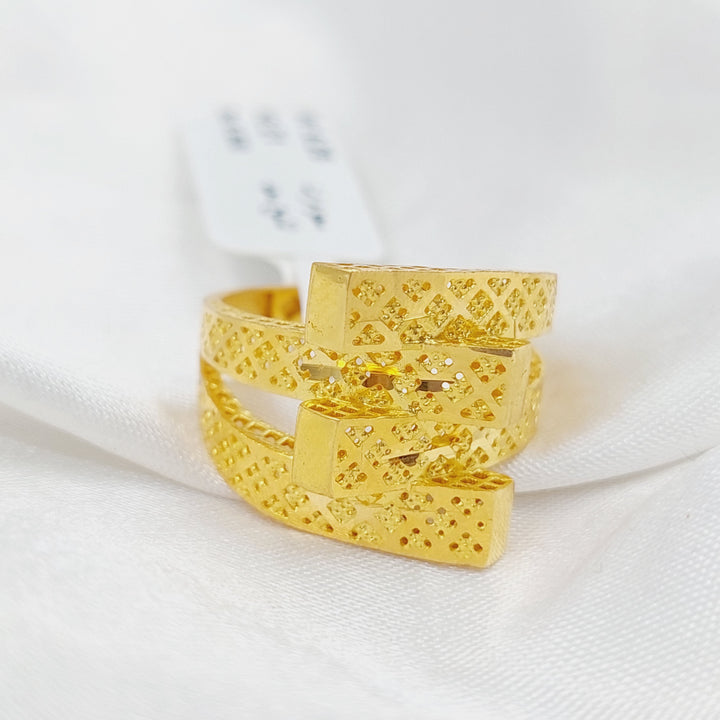 21K Fancy Ring Made of 21K Yellow Gold by Saeed Jewelry-26709