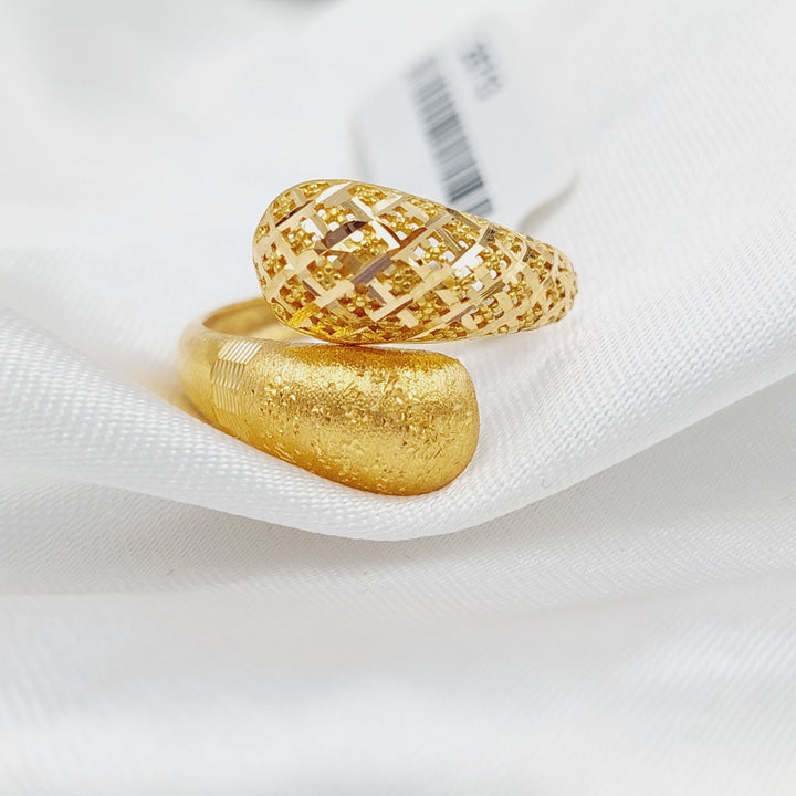 21K Fancy Ring Made of 21K Yellow Gold by Saeed Jewelry-26713
