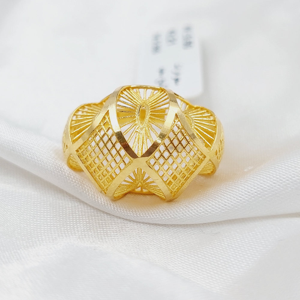 21K Fancy Ring Made of 21K Yellow Gold by Saeed Jewelry-26718