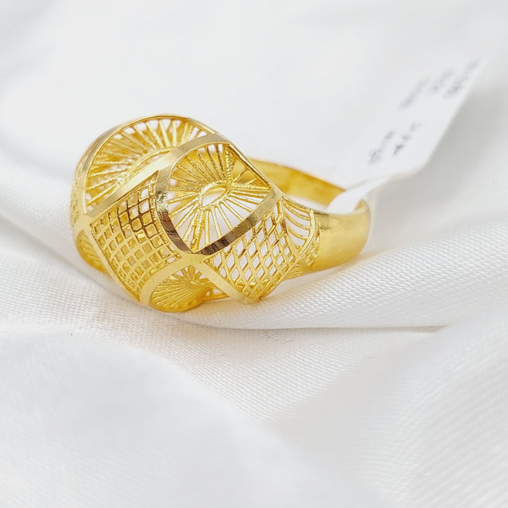 21K Fancy Ring Made of 21K Yellow Gold by Saeed Jewelry-26718