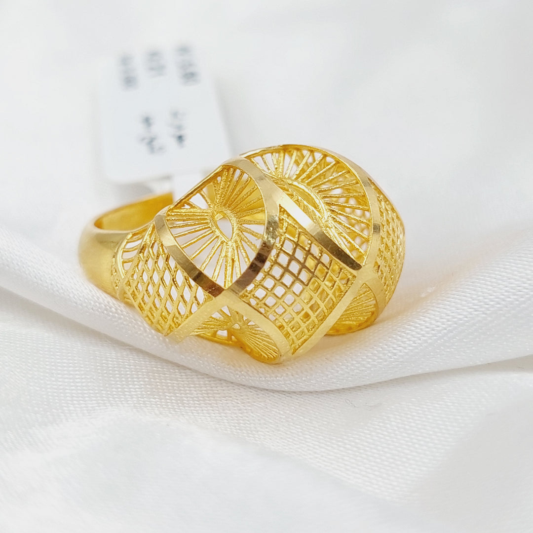 21K Fancy Ring Made of 21K Yellow Gold by Saeed Jewelry-26718