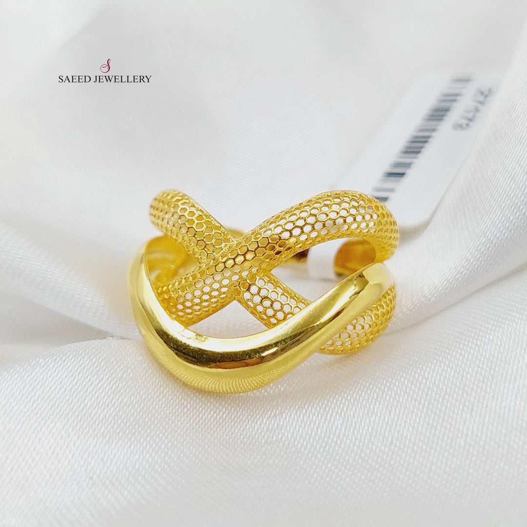21K Fancy Ring Made of 21K Yellow Gold by Saeed Jewelry-27174