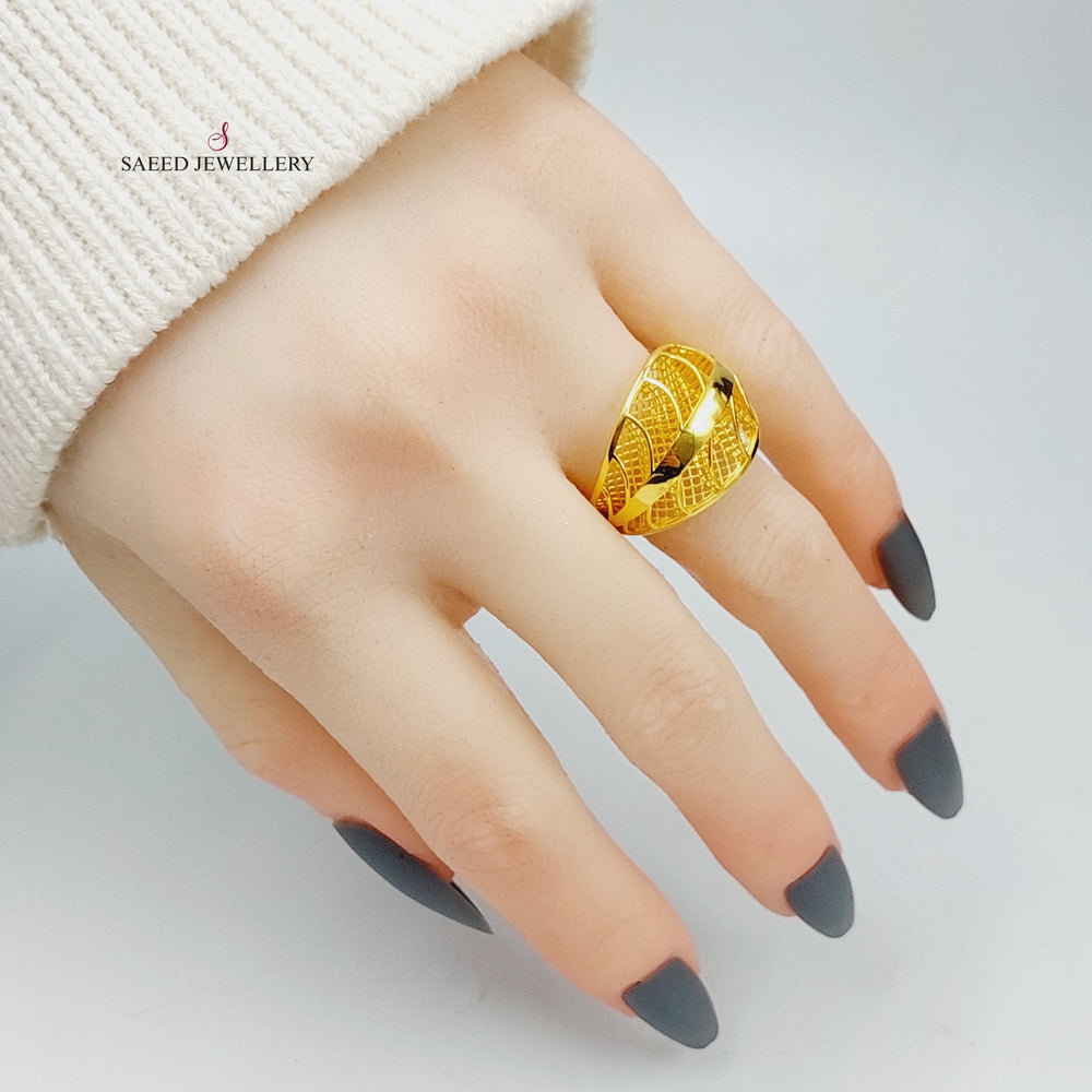 21K Fancy Ring Made of 21K Yellow Gold by Saeed Jewelry-27176