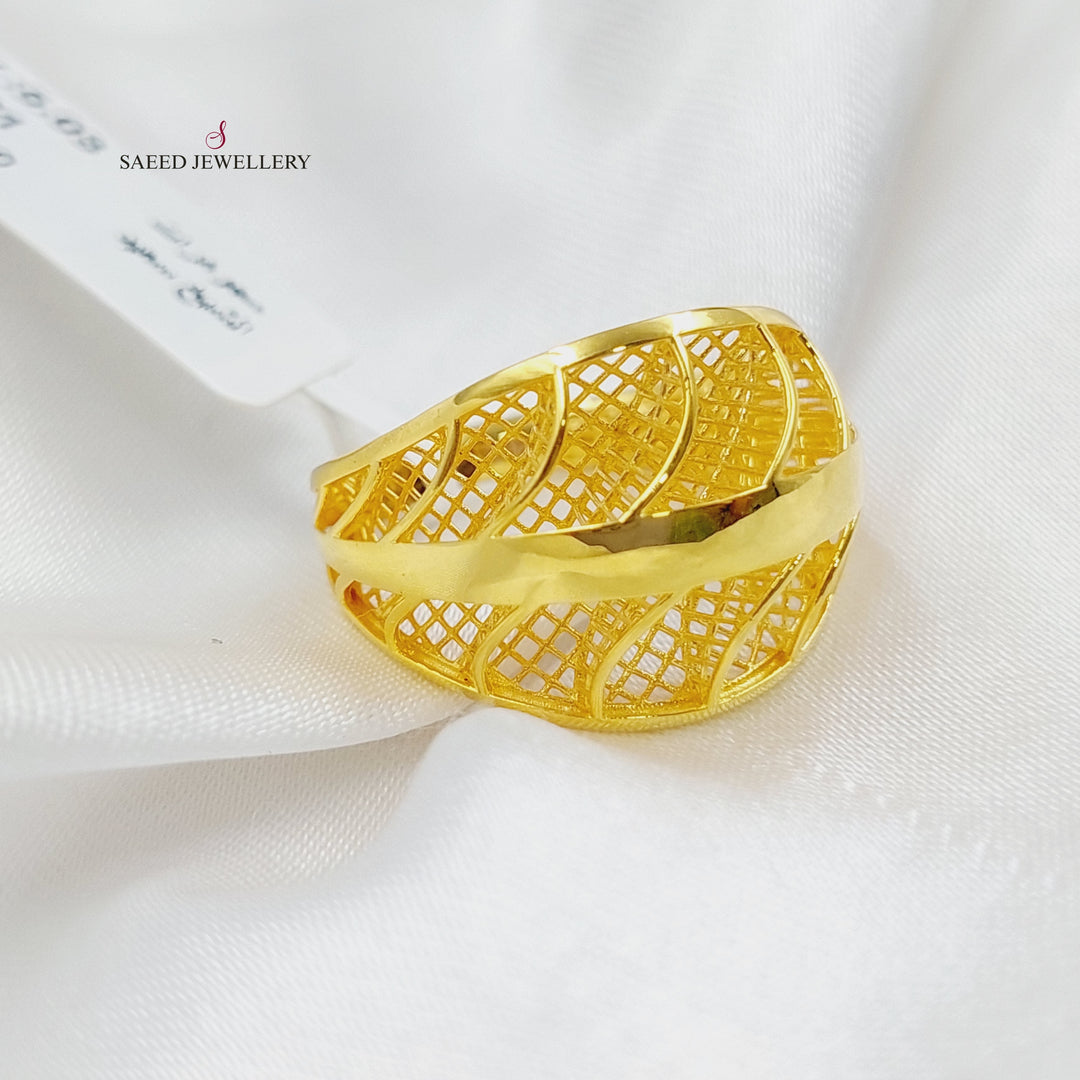 21K Fancy Ring Made of 21K Yellow Gold by Saeed Jewelry-27176