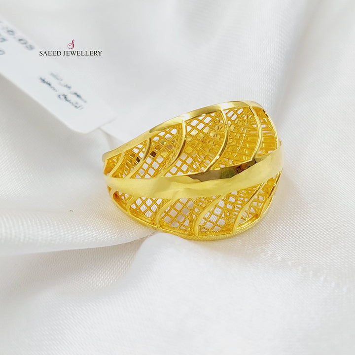 21K Fancy Ring Made of 21K Yellow Gold by Saeed Jewelry-27176