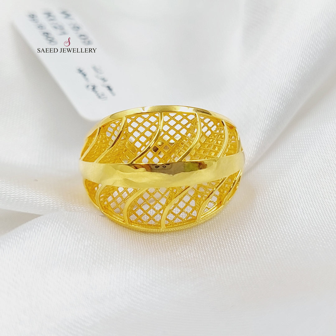21K Fancy Ring Made of 21K Yellow Gold by Saeed Jewelry-27176