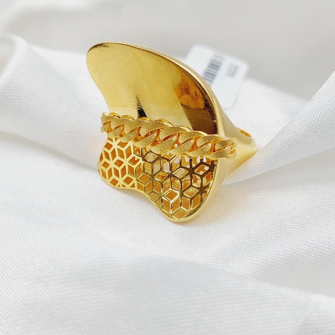 21K Fancy Ring Made of 21K Yellow Gold by Saeed Jewelry-27270