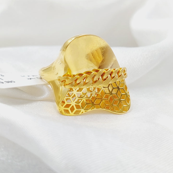 21K Fancy Ring Made of 21K Yellow Gold by Saeed Jewelry-27270