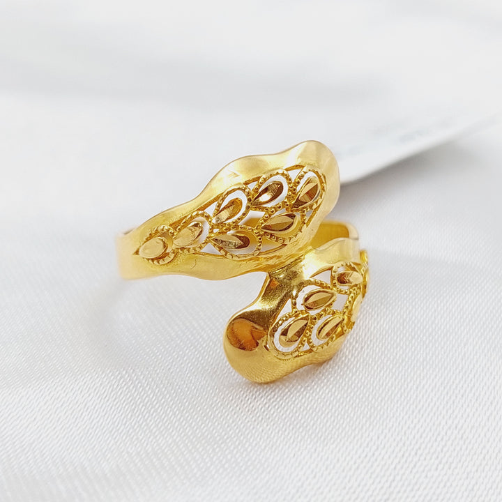 21K Fancy Ring Made of 21K Yellow Gold by Saeed Jewelry-خاتم-اكسترا-15