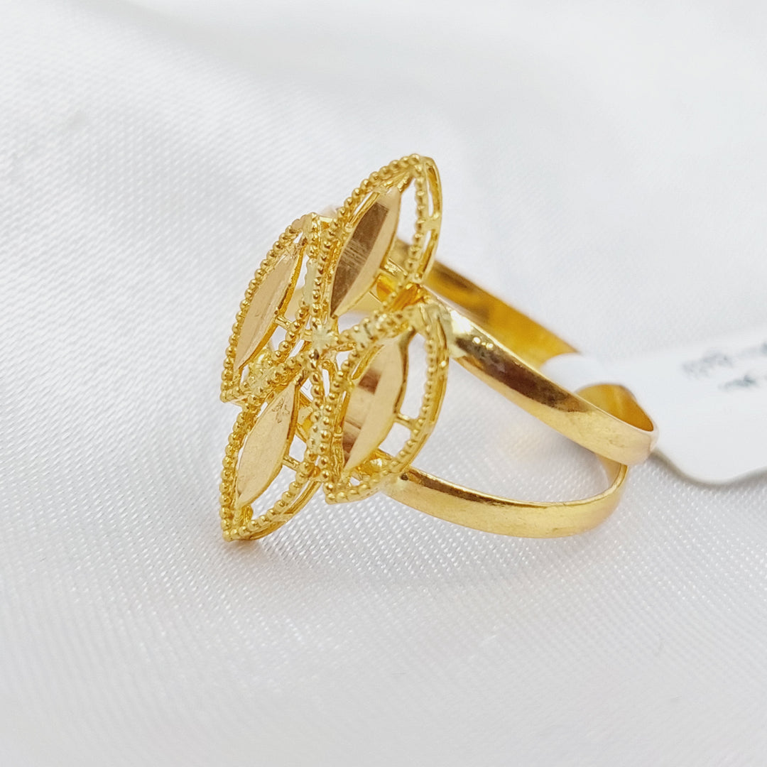 21K Fancy Ring Made of 21K Yellow Gold by Saeed Jewelry-خاتم-اكسترا-26