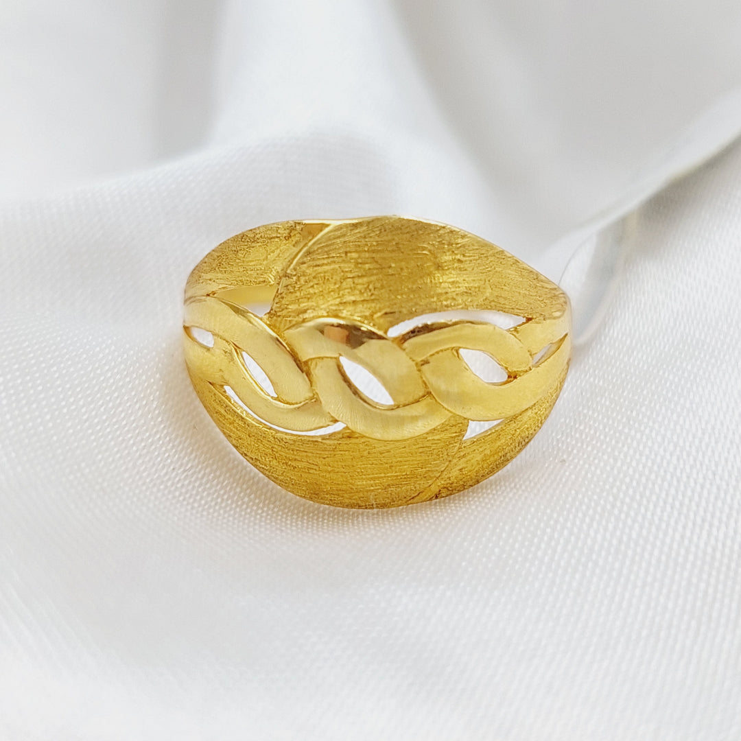 21K Fancy Ring Made of 21K Yellow Gold by Saeed Jewelry-خاتم-اكسترا-43