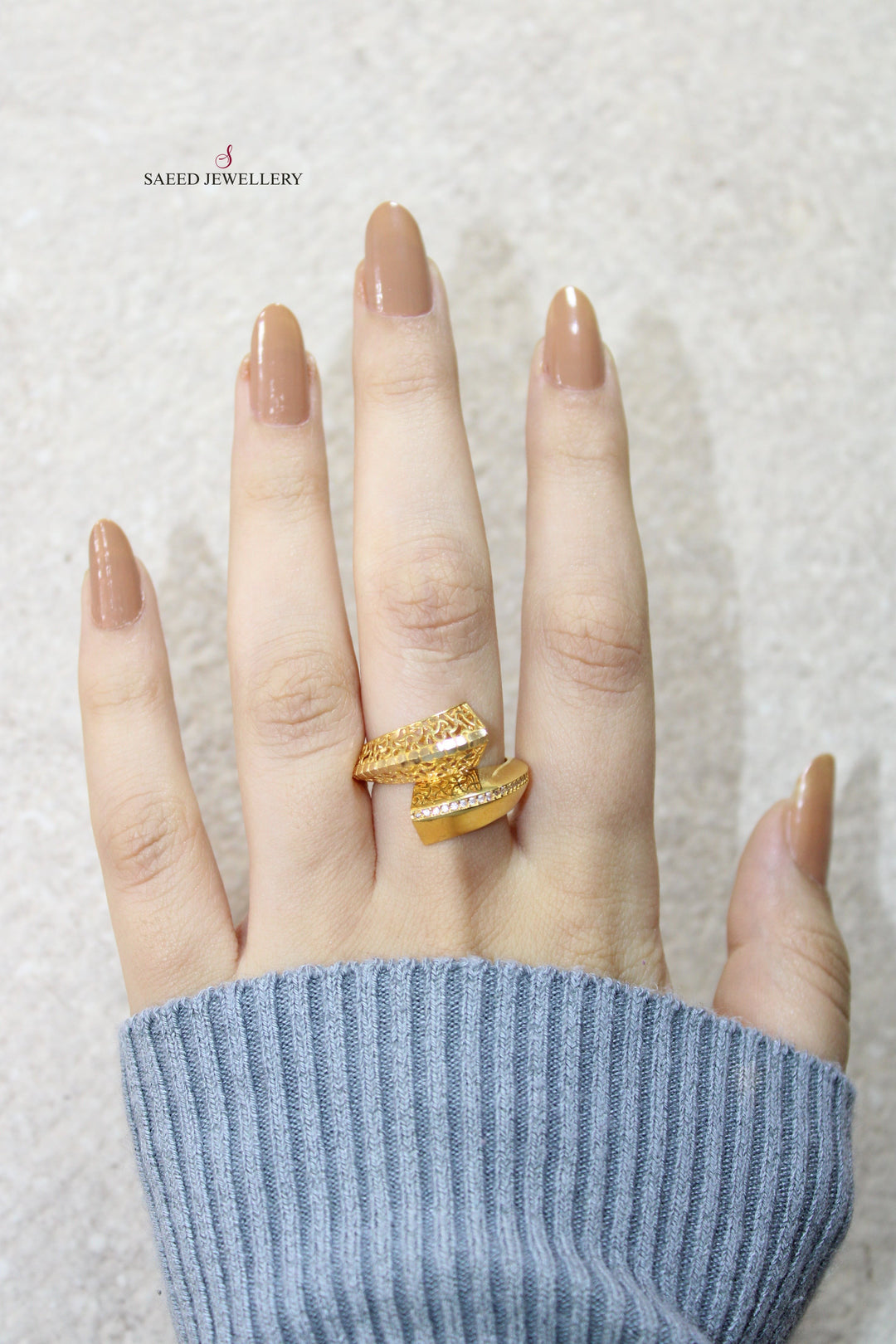 21K Gold Fancy Ring by Saeed Jewelry - Image 2