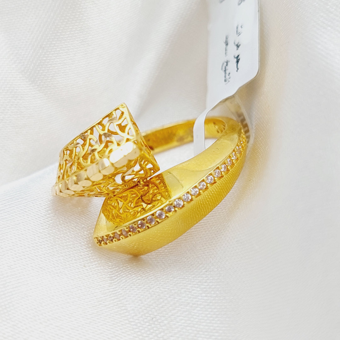 21K Fancy Ring Made of 21K Yellow Gold by Saeed Jewelry-خاتم-اكسترا-53