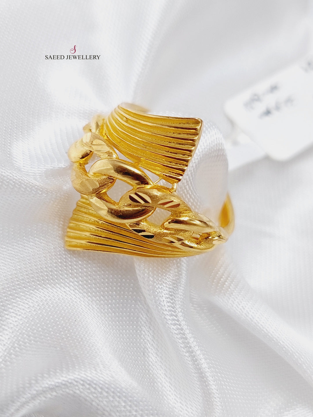 21K Fancy Ring Made of 21K Yellow Gold by Saeed Jewelry-خاتم-اكسترا-78
