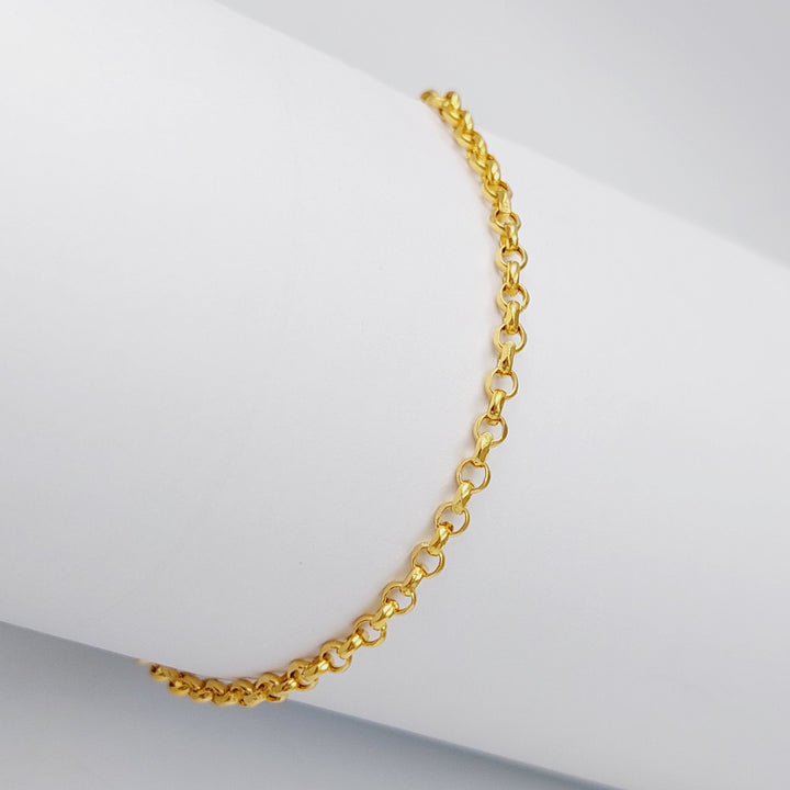 21K Fancy Zard Bracelet Made of 21K Yellow Gold by Saeed Jewelry-25269