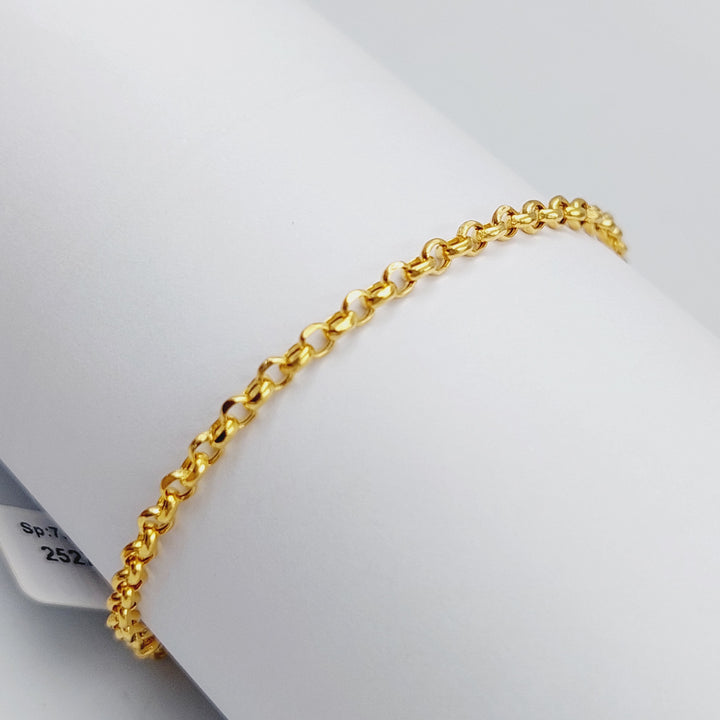 21K Fancy Zard Bracelet Made of 21K Yellow Gold by Saeed Jewelry-25269