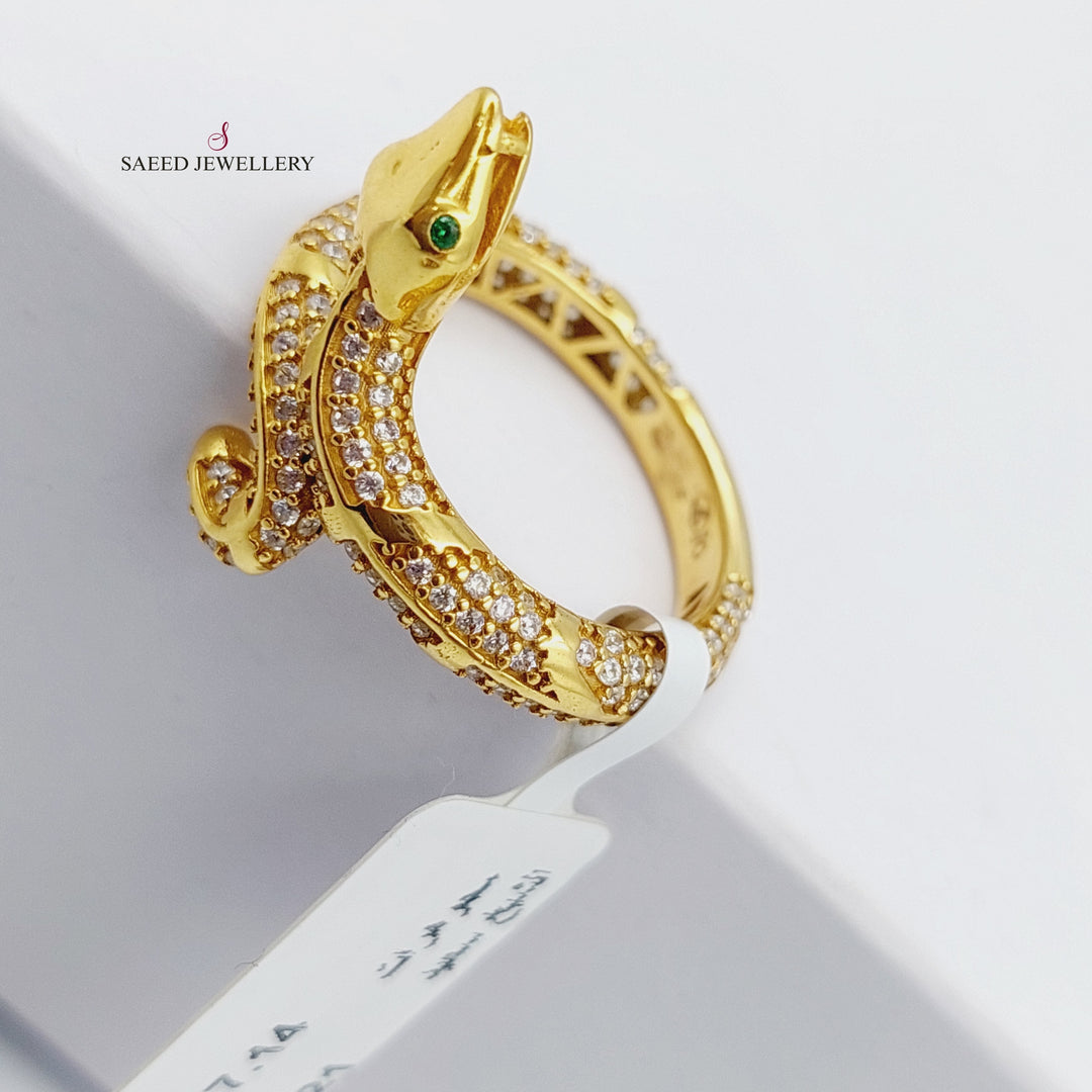 21K Gold Fancy snack Ring by Saeed Jewelry - Image 6