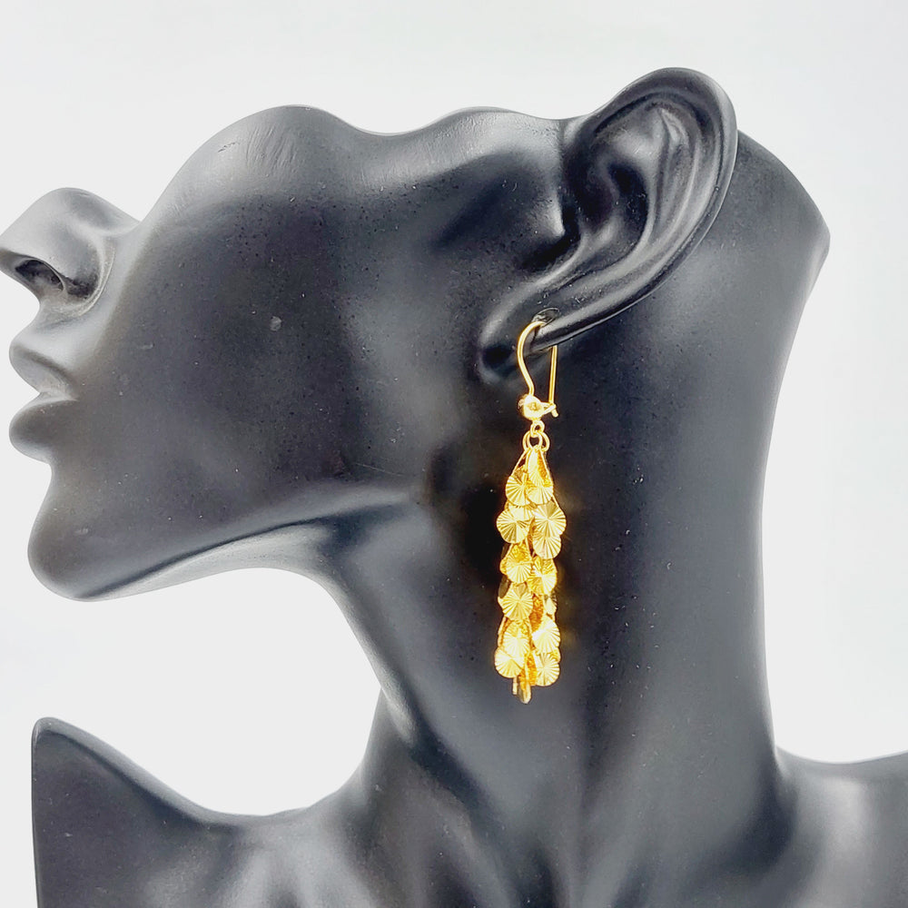 21K Farfasha Earrings Made of 21K Yellow Gold by Saeed Jewelry-25436