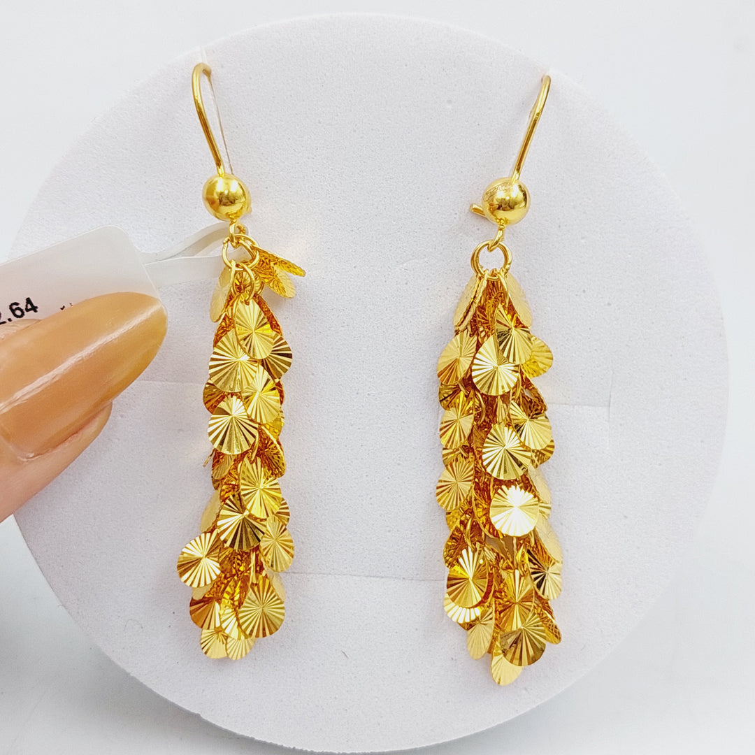 21K Farfasha Earrings Made of 21K Yellow Gold by Saeed Jewelry-25436