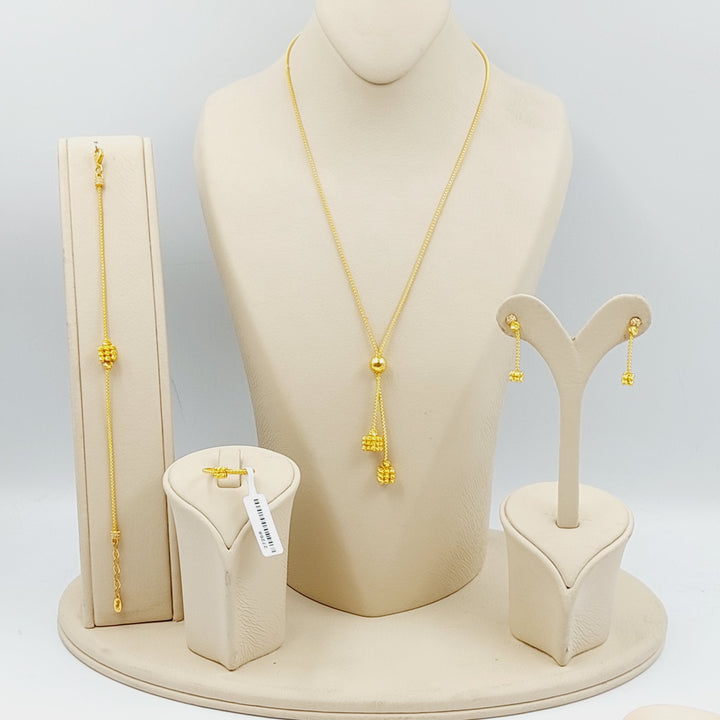 21K Four Pieces Fancy Set Made of 21K Yellow Gold by Saeed Jewelry-27268