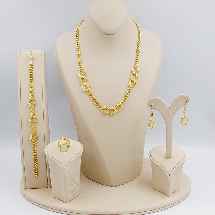 21K Four Pieces Taft set Made of 21K Yellow Gold by Saeed Jewelry-23067