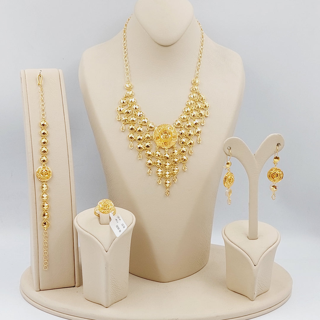 21K Four -pieces Kuwaiti Set Made of 21K Yellow Gold by Saeed Jewelry-24144
