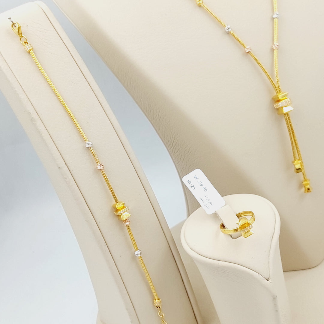 21K Four pieces Turkish Made of 21K Yellow Gold by Saeed Jewelry-25941