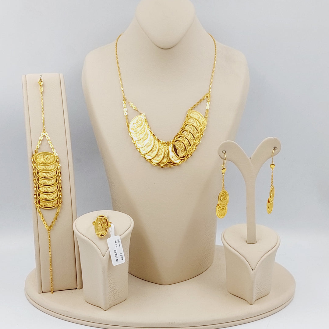 21K Four -pieces ounce set Made of 21K Yellow Gold by Saeed Jewelry-24132