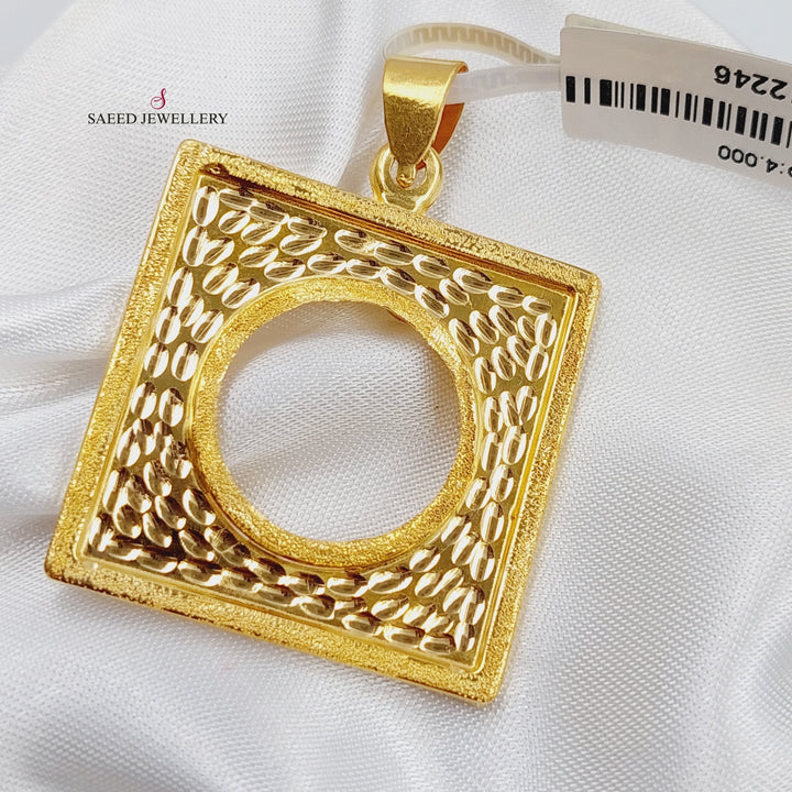 21K Frame's Pendant Made of 21K Yellow Gold by Saeed Jewelry-12246