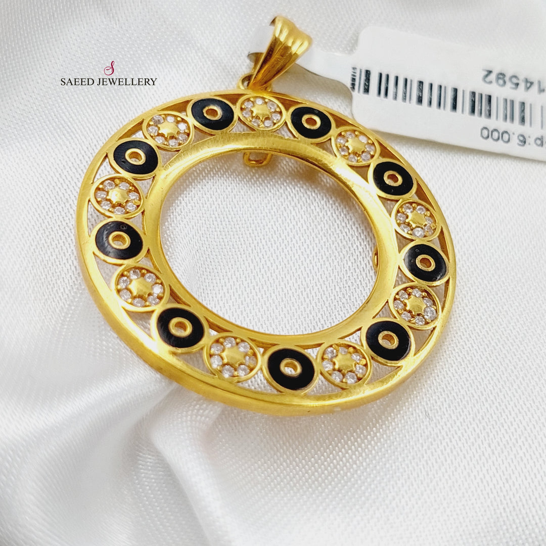 21K Frame's Pendant Made of 21K Yellow Gold by Saeed Jewelry-14592