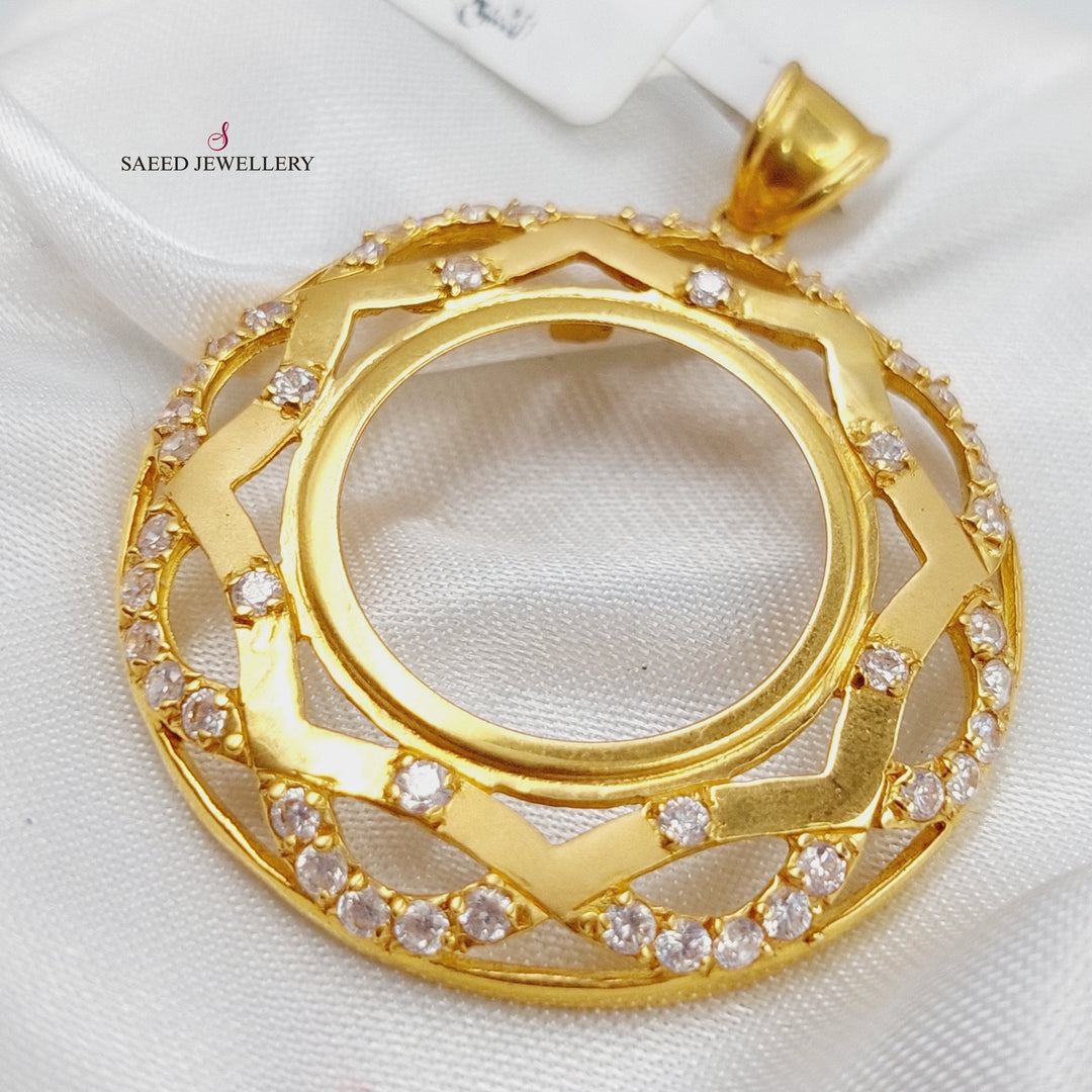 21K Frame's Pendant Made of 21K Yellow Gold by Saeed Jewelry-19458