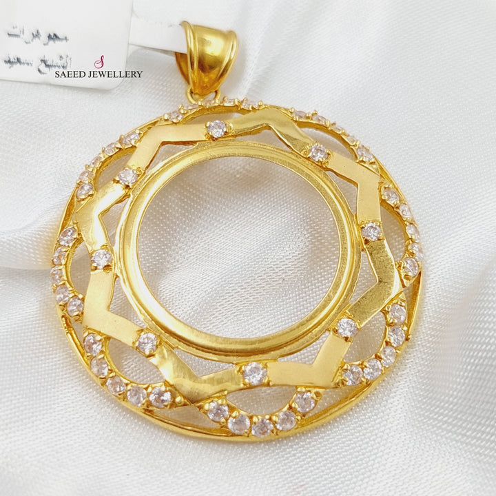 21K Frame's Pendant Made of 21K Yellow Gold by Saeed Jewelry-19458