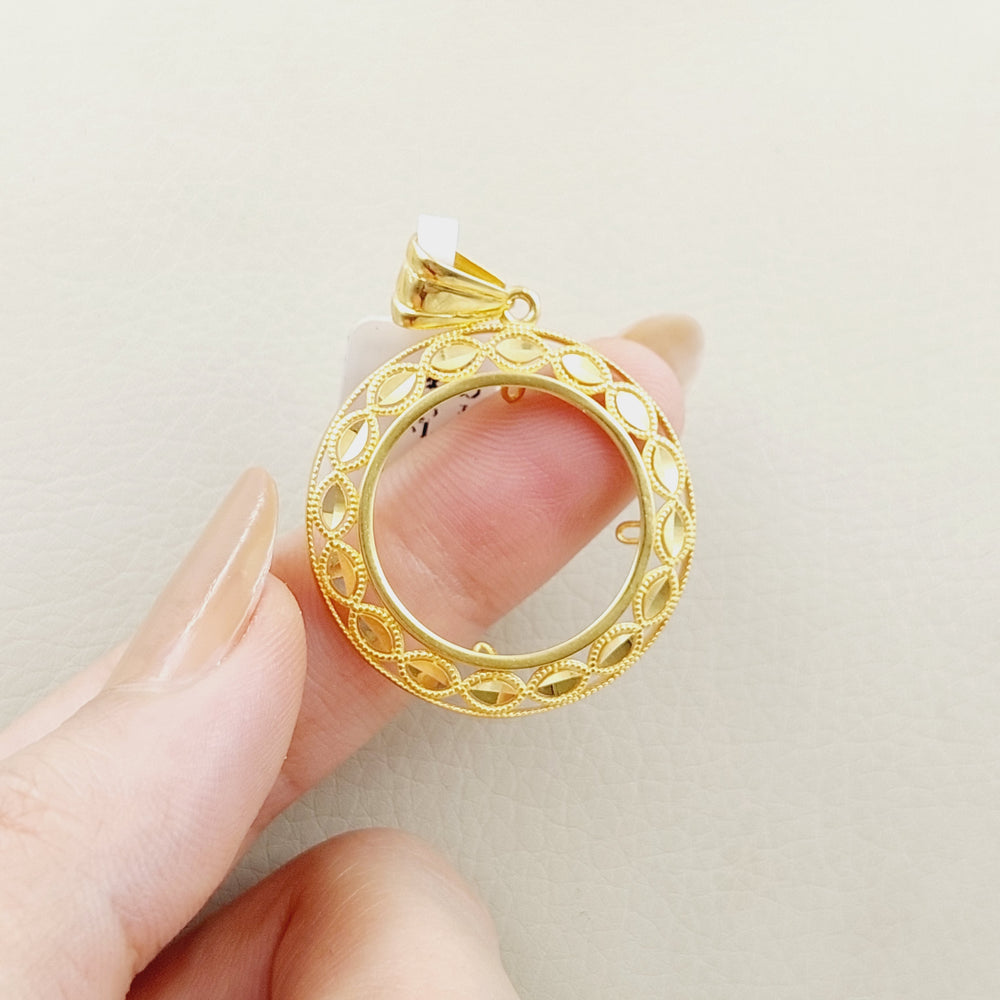 21K Frame's Pendant Made of 21K Yellow Gold by Saeed Jewelry-25511