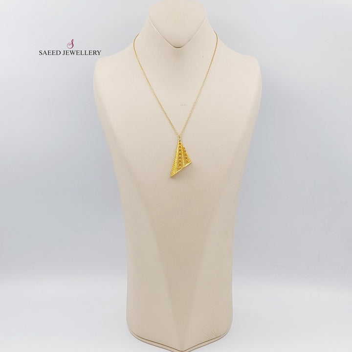 21K Gold Fancy Necklace by Saeed Jewelry - Image 4