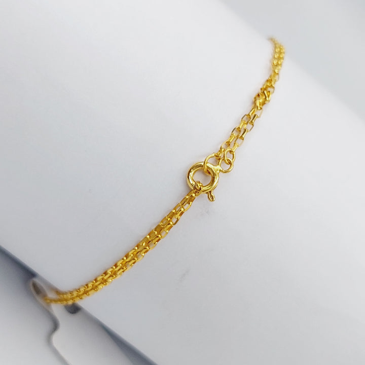 21K Hand Bracelet Made of 21K Yellow Gold by Saeed Jewelry-25427