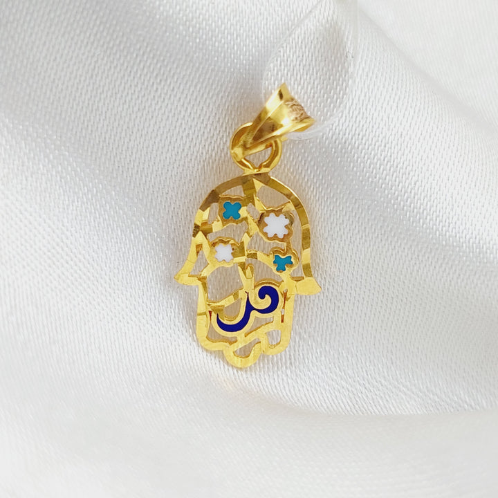 21K Hand Pendant Made of 21K Yellow Gold by Saeed Jewelry-25701