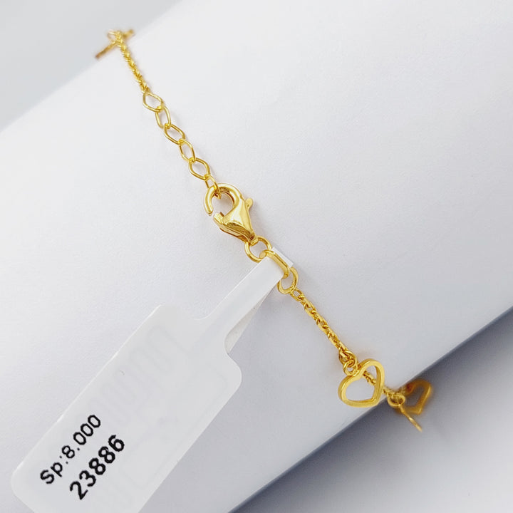 21K Gold Heart Bracelet by Saeed Jewelry - Image 2