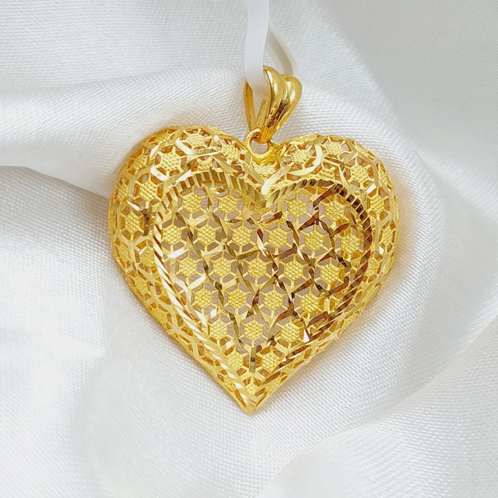 21K Gold Heart Pendant by Saeed Jewelry - Image 1